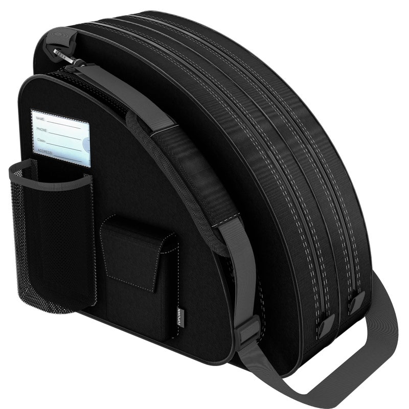 TOPOWN Premium Ice Skate Bag for Men & Women - Roller Skate Bag in Black & Rose Red - Image 1
